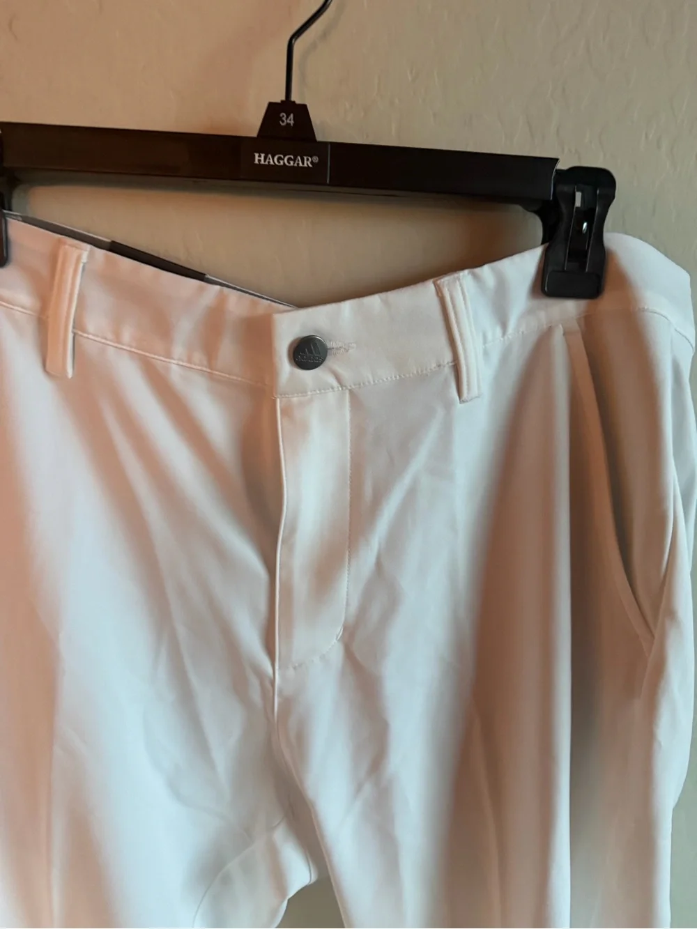 adidas Utility 365 Men's Off-White Chinos 32x32 Golf Travel Work Office NWT